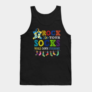 rock your socks world down syndrowe Tank Top